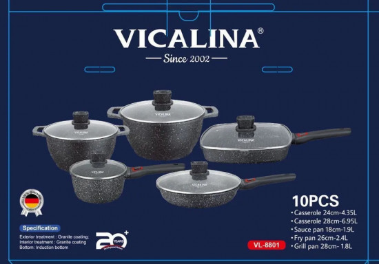 Набор кастрюль с крышками VL8801
