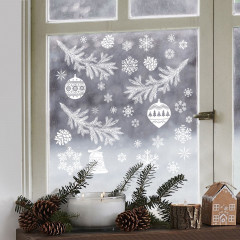 Наклейки для окон «Новогодние украшения» - Фото 1