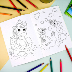 Раскраска с наклейками «Единороги» - Фото 5