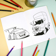 Раскраска с наклейками «Машинки» - Фото 6
