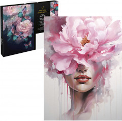 Картина по номерам «Девушка-пион» - Фото 1