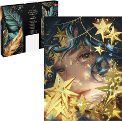 Картина по номерам «Девушка со звездами» - Фото 1