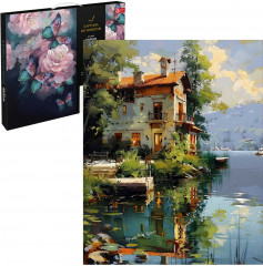 Картина по номерам «Дом на озере» - Фото 1