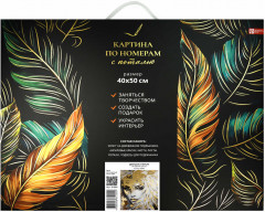 Картина по номерам «Девушка в перьях» - Фото 3