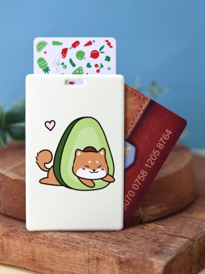 Держатель для карт аниме «Shiba inu avocado»