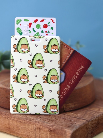 Держатель для карт аниме «Many shiba inu avocado»