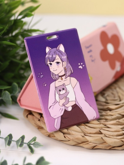 Держатель для карт аниме «Cute cat Girl»