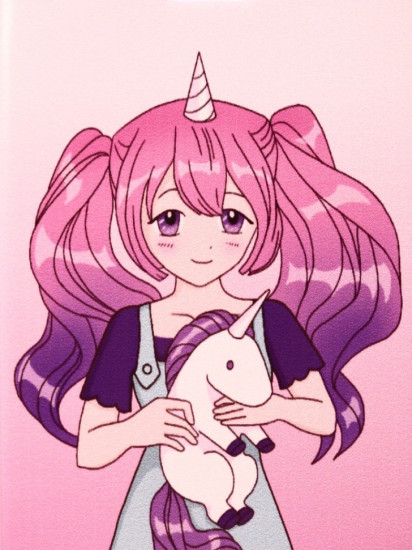 Держатель для карт аниме «I'm unique unicorn girl»