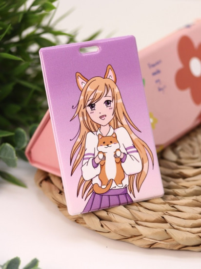 Держатель для карт аниме «Love corgi girl»
