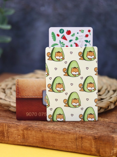 Держатель для карт аниме «Many shiba inu avocado» 