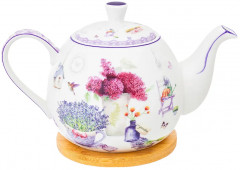 Чайник заварочный на бамбуковой подставке «Лаванда» - Фото 4