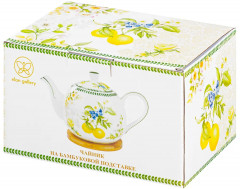 Чайник заварочный на бамбуковой подставке «Лимоны» - Фото 7