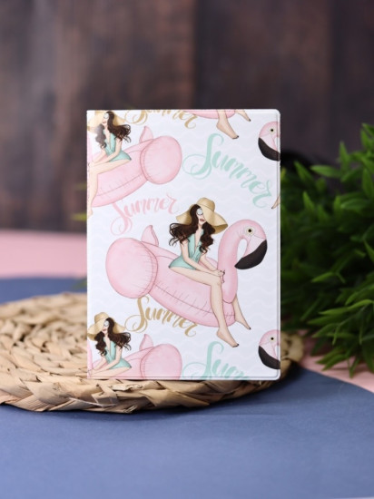 Обложка для паспорта «Flamingo Summer»
