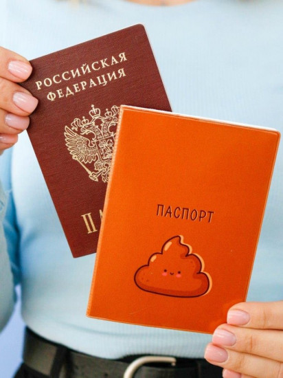 Обложка для паспорта «Cute poop»