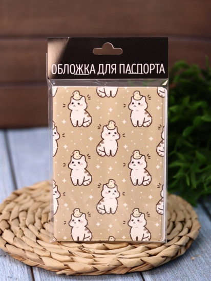 Обложка для паспорта «Many cat duck»