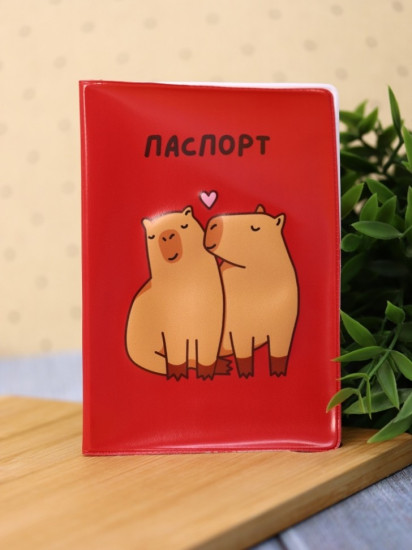 Обложка для паспорта «Capybara love»