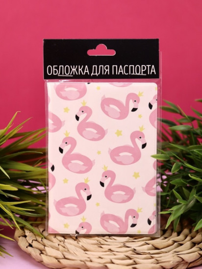 Обложка для паспорта «Flamingo Queen»