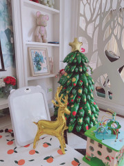 Набор для новогоднего декора из алюминиевой фольги «Надувная ёлка и два оленя» - Фото 2