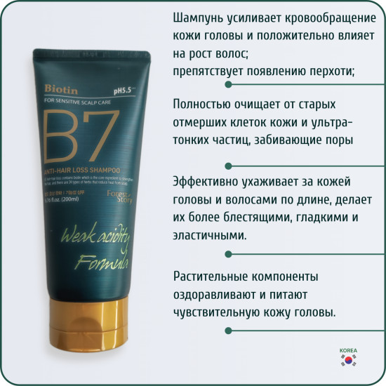 Шампунь против выпадения волос с биотином «Anti-Hair Loss Shampoo»