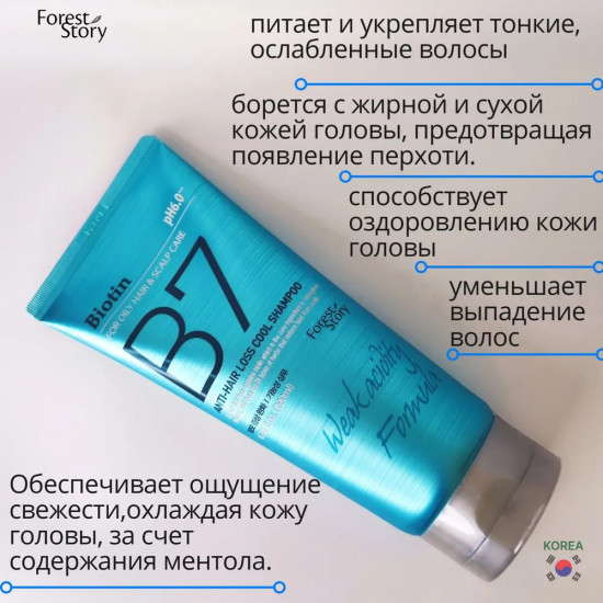 Шампунь против выпадения волос с охлаждающим эффектом «Anti Hair Loss Cool Shampoo»
