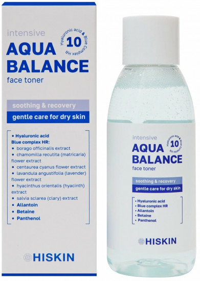 Тонер для лица успокаивающий с фитокомплексом и гиалуроновой кислотой «Aqua Balance Face Toner»