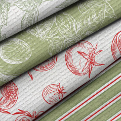 Комплект вафельных полотенец «Salad» - Фото 1