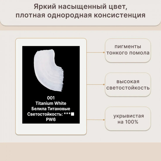 Гуашь художественная, Белила титановые