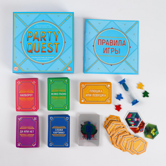 Игра настольная на объяснение слов «Party Quest. Сложи пазл, да или нет, читай наоборот»