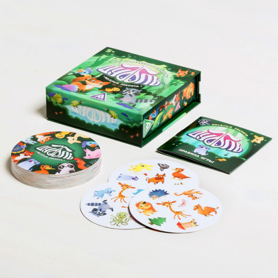 Игра настольная «Дуббль. Веселые зверята»