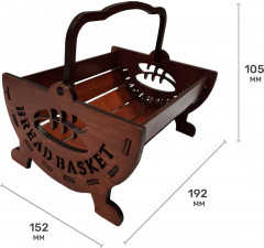 Корзинка для хлеба с ручкой «Булочка» - Фото 1