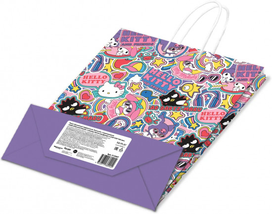 Пакет подарочный «Hello Kitty and friends»