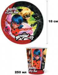 Набор посуды одноразовой «Леди Баг и Супер-Кот» - Фото 3