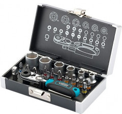 Набор: биты, торцевые головки, адаптер магнитный - Фото 1