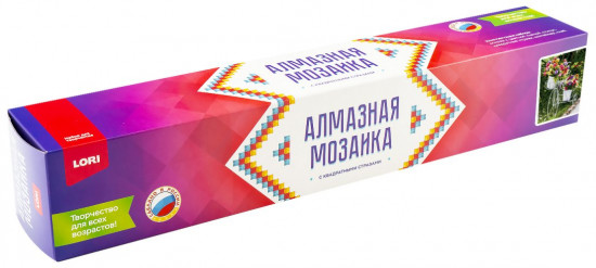 Алмазная мозаика «Велосипед с цветами»