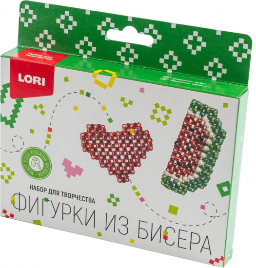 Набор для создания фигурок из бисера «Сердечко, арбуз»