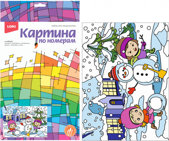 Картина по номерам «Снежные забавы»
