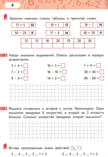 Математика. 2 класс. Комплект из 4 тетрадей