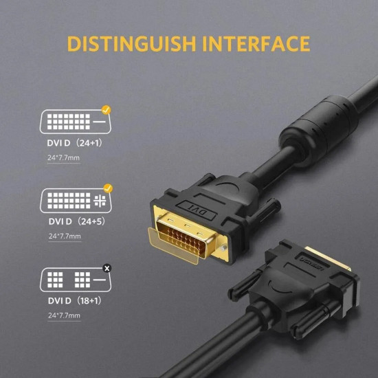 Кабель Ugreen DVI DV101