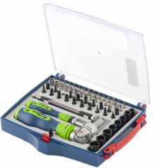 Отвертки реверсивные с набором бит, торцевых головок - Фото 1