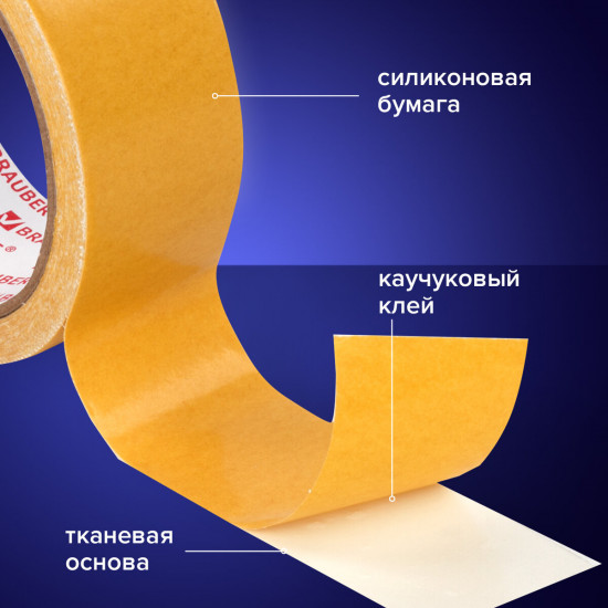 Лента клейкая двухсторонняя
