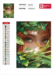 Мозаика алмазная «Девушка в листве» - Фото 3