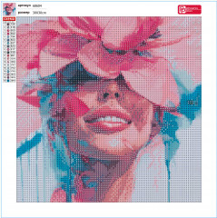 Мозаика алмазная «Девушка-цветок» - Фото 2