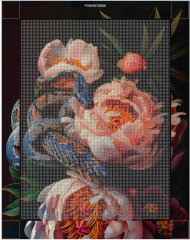 Мозаика алмазная «Пионы и змея» - Фото 2