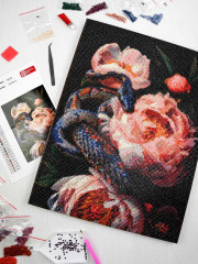 Мозаика алмазная «Пионы и змея» - Фото 20