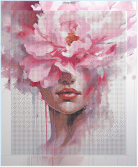 Мозаика алмазная «Девушка-пион» - Фото 2