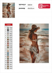 Мозаика алмазная «Девушка на пляже» - Фото 3