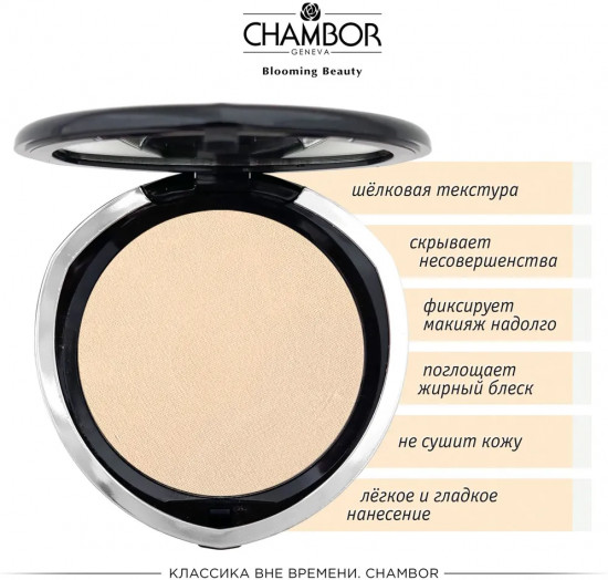 Пудра для лица с запасным блоком «Silver Shadow Compact Powder», оттенок RR1 Слоновая кость