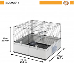 Клетка для кроликов и морских свинок модульная с аксессуарами «Modular 1» - Фото 1