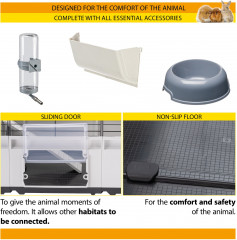 Клетка для кроликов и морских свинок модульная с аксессуарами «Modular 1» - Фото 5