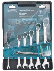 Набор ключей комбинированных с трещоткой (реверсивные) - Фото 1